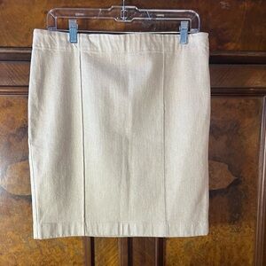 EUC The Row- Leone Beige Denim Stretch Skirt. Size M